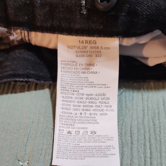 Levis Silvertab Stay Loose Straight Boys 14 Reg 27 x 29 Black Denim Jeans - Picture 9 of 11